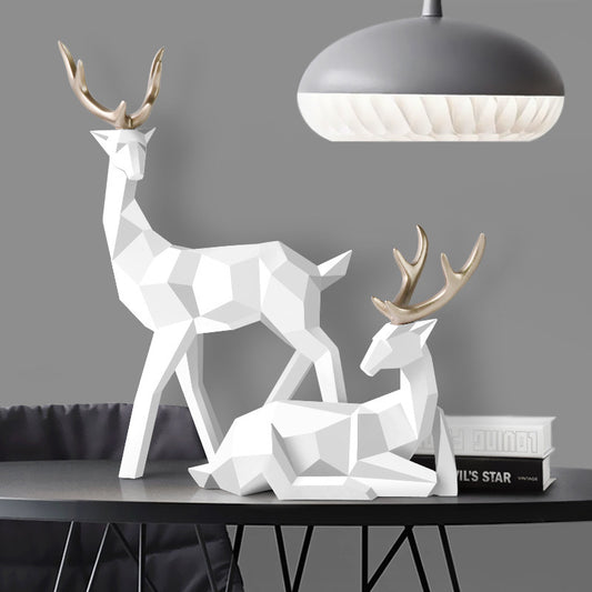 Resin Deer Sculpture – Modern Decorative Table Ornament My Store