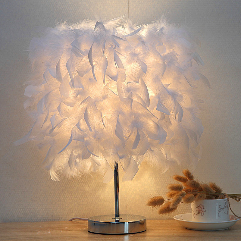 Feather bedroom cute girly night light My Store