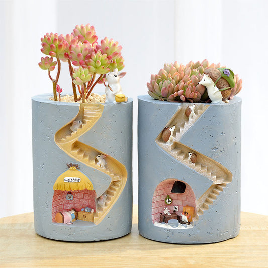 Gardening Cartoon Succulent Flower Pot My Store