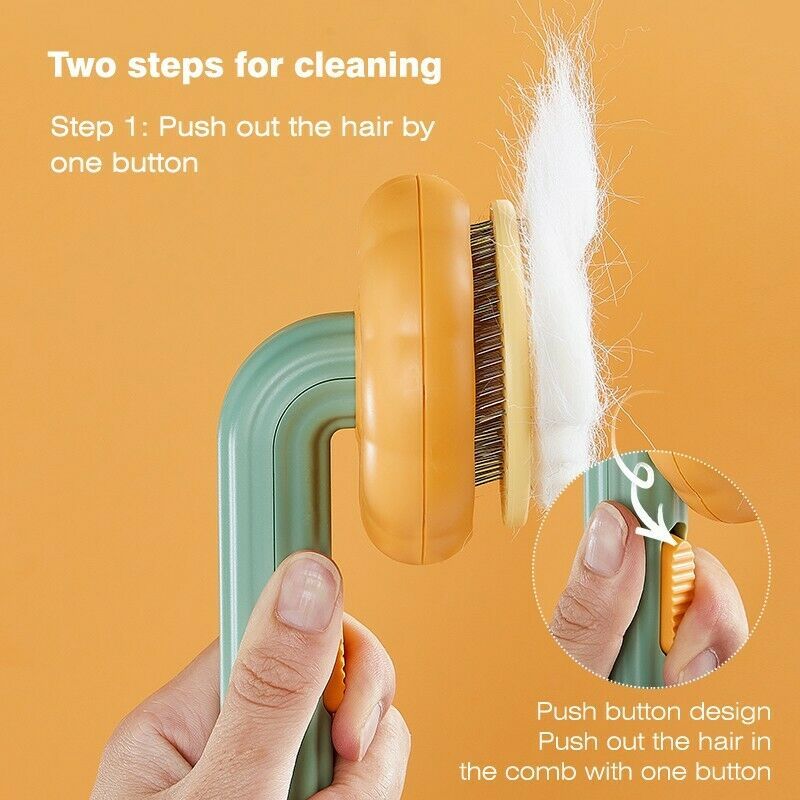 Pet Pumpkin Self-Cleaning Slicker Brush - Grooming Tool for Dogs, Cats, and Small Pets My Store