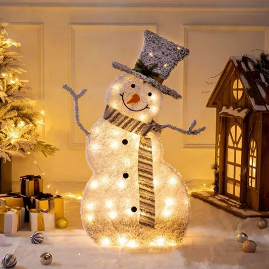 Collapsible LED Snowman Christmas Decoration Light - Battery Operated My Store