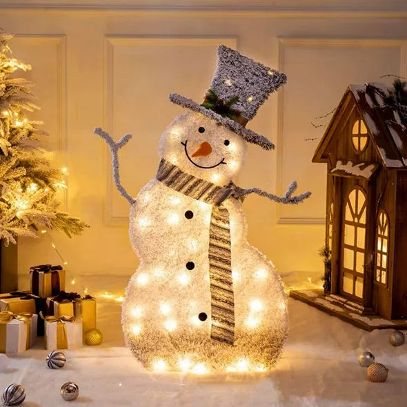 Collapsible LED Snowman Christmas Decoration Light - Battery Operated My Store