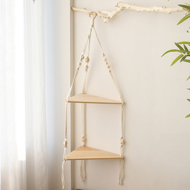 Macrame Shelves For Bedroom Plant Boho Home Decor Chr My Store