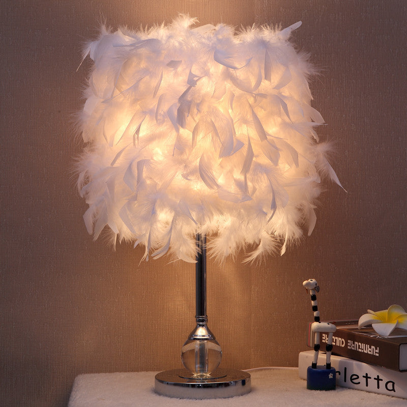 Feather bedroom cute girly night light My Store