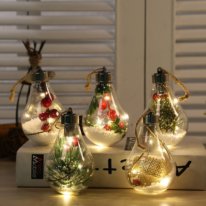 Transparent Christmas Tree Decoration Pendant Plastic Bulb Ball Ornament My Store