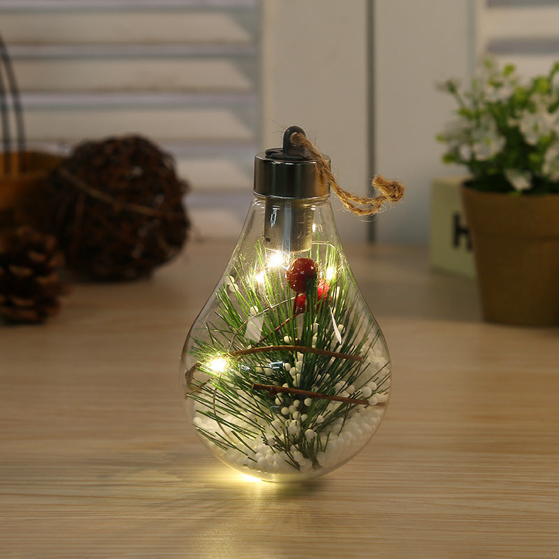 Transparent Christmas Tree Decoration Pendant Plastic Bulb Ball Ornament My Store