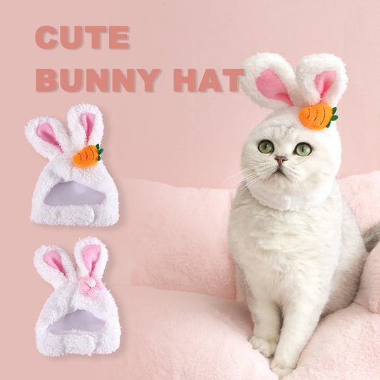 Plush Cartoon Animal Ears Hat – Cute Cat, Dog, and Rabbit Design for Pets My Store