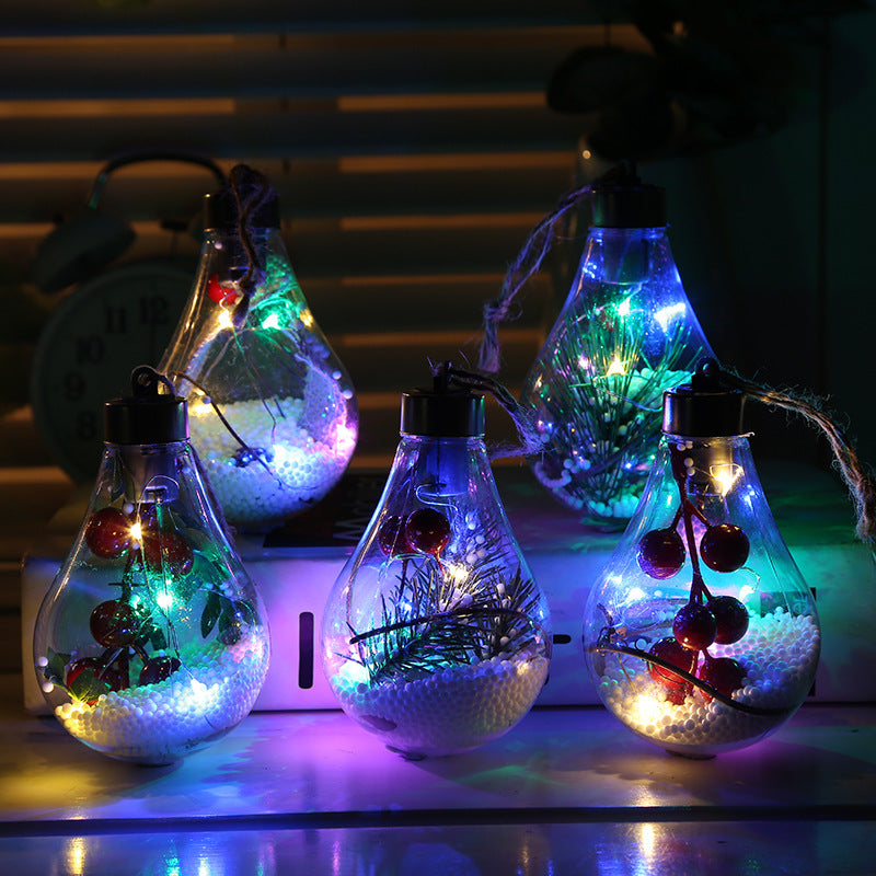 Transparent Christmas Tree Decoration Pendant Plastic Bulb Ball Ornament My Store